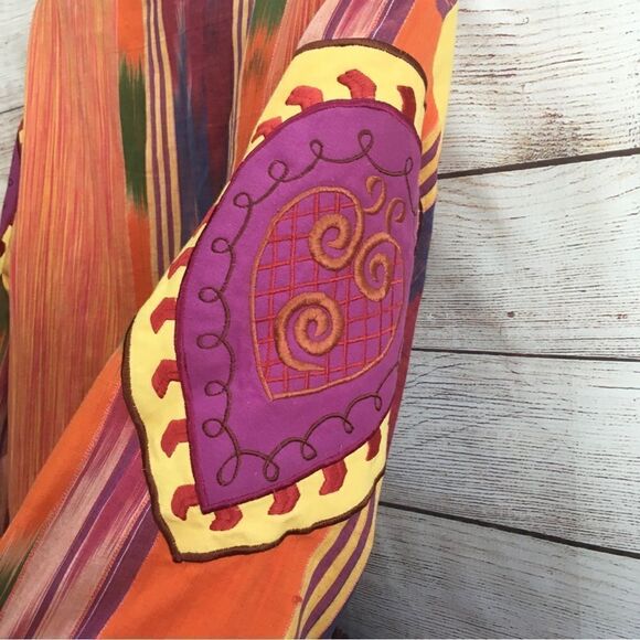 ADAM DOUGLASS ADRIANNA PAPELL BOHO EMBROIDERED BLAZER‎ - Picture 8 of 14